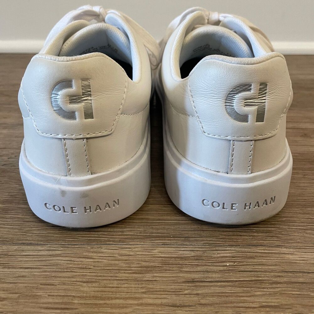 Cole Haan Womens White Leather Traveler Sneakers, size 11 - Picture 6 of 8